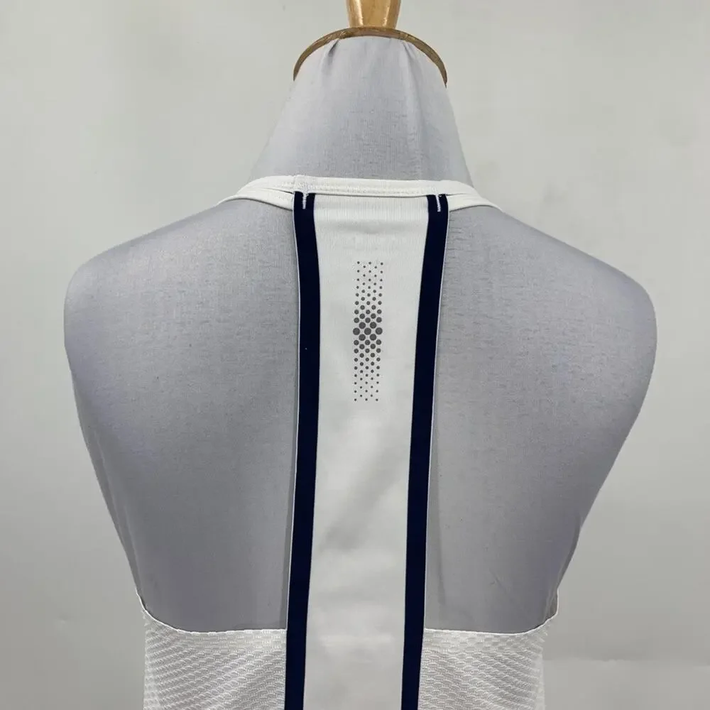 Athleta Tank Top Women XS Extra Small White Lightspeed Halter Racerback *READ